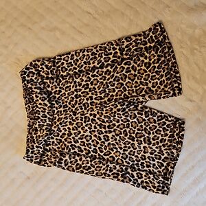 Gilded Intent Spandex Cheetah Biker Shorts Size Medium